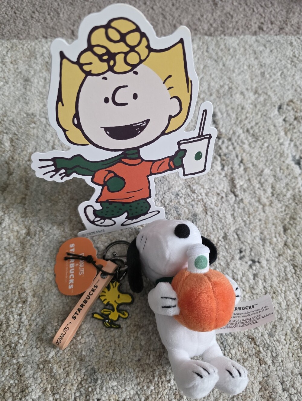Starbucks Peanuts Snoopy Plush Keychain